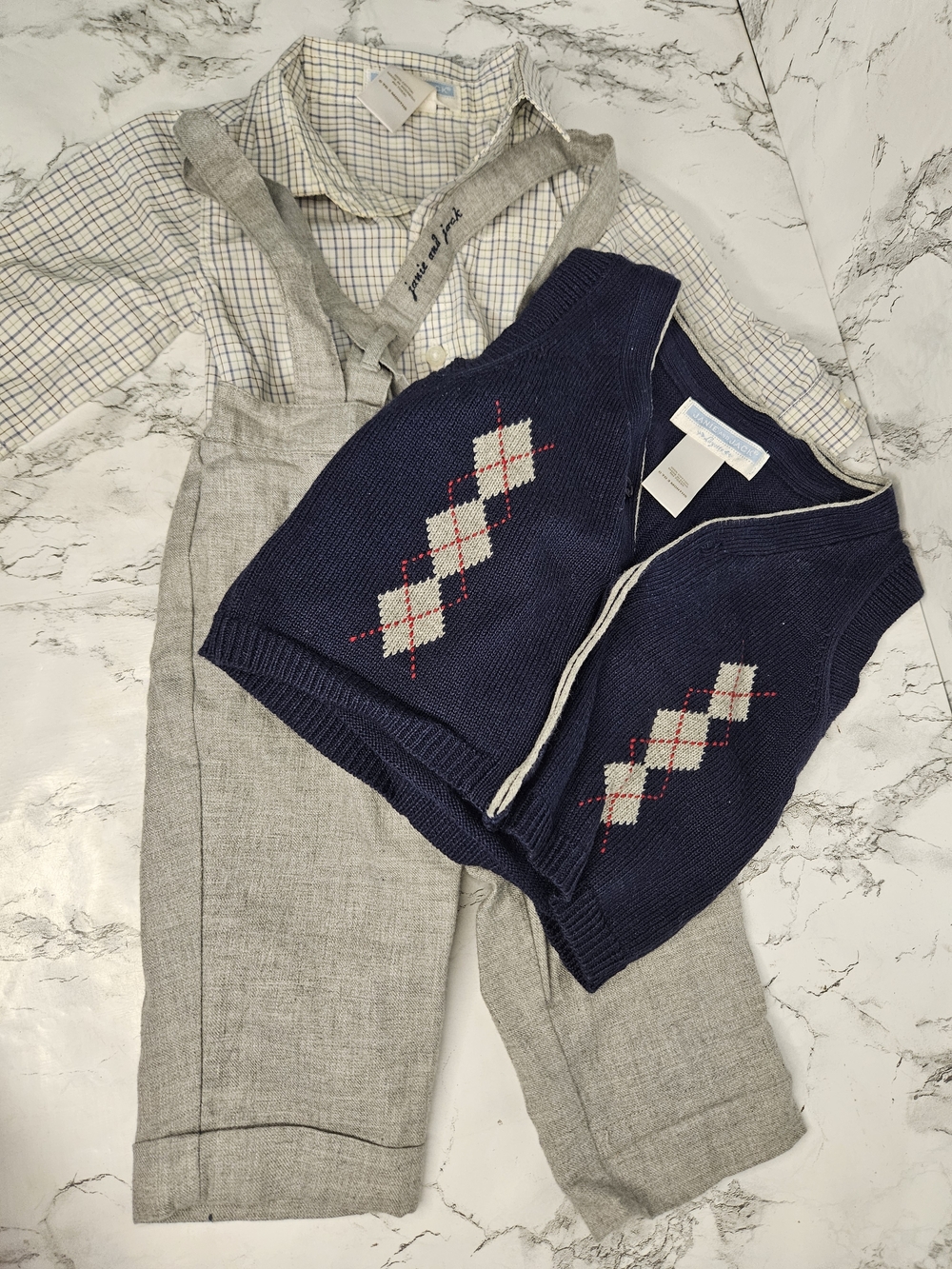0-3 M. Janie and Jack Baby Boy Outfit